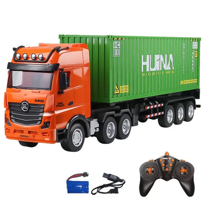 TOUCAN RC HOBBY Huina 1317 1/18 RC Tractor Car Container Trailer Truck 9CH Remote Control Cars Assembled and Painted 58*11*19cm