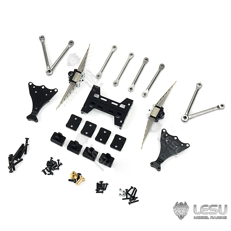 TOUCAN RC HOBBY LESU Flange Metal Front Rear Axles Differential Lock Suspension Wheel Hub Tires Linkage Rod for 1/14 RC Truck Dumper Car