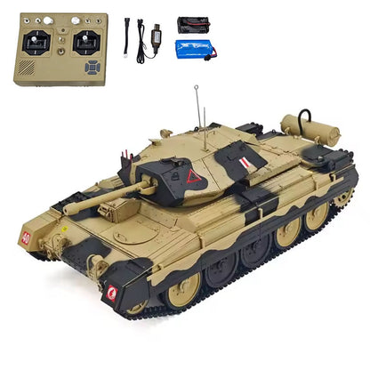 TOUCAN RC HOBBY 1/16 RC Battle Tank CoolBank Crusader MK III 2.4G Remote Control RTR Military Tank Model 360 Degrees Turret Rotary Smoke Sound Lights