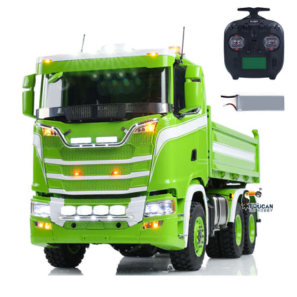 TOUCAN RC HOBBY LESU A0009 1/14 Metal 3 Ways 6x6 RC Hydraulic Dump Truck with 3 Speed Transmission Differential Lock for Construction-Themed Courses