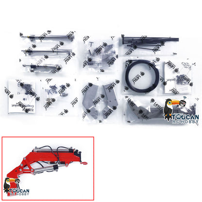 TOUCAN RC HOBBY LESU Metal Orange Peel Grab A0043 with Hydraulic Rotary Cylinder/ Luffing Jib Crane A0044 for 1/14 Crane Truck A0014 RC Dumper Tipper Vehicle DIY for Model Enthusiast