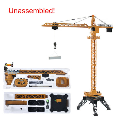 TOUCAN RC HOBBY HUINA Radio Lifting Tower Crane Model 1/14 Ready-To-Go 12CH 585 2.4G Remote Controller Battery Movable Crane Body Rotary