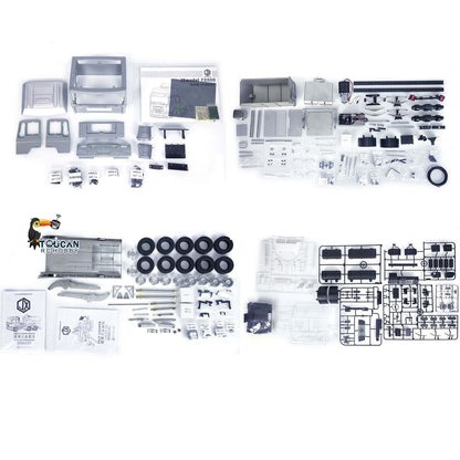TOUCAN RC HOBBY JXModel VL18U F2000 K3363 Cabin 1/14 Metal 6x4 RC Hydraulic Skip Loader KIT Swing Arm Dump Garbage Truck 4-Way Valve 2-Speed Gearbox for Hobby Builders