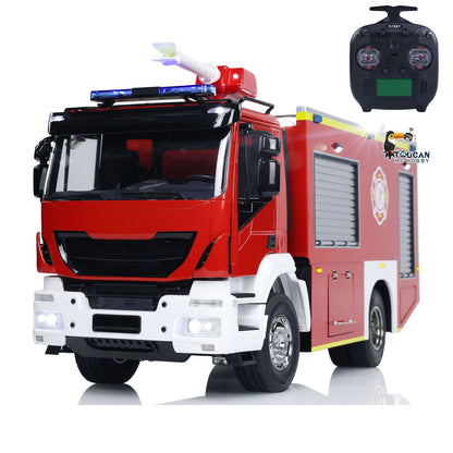 TOUCAN RC HOBBY 1/14 RC Fire Truck 4x2 Rescue Fire Vehicle 2-Speed Transmission Light Sound ST8 Remote Control System Emulated Car Hobby Models