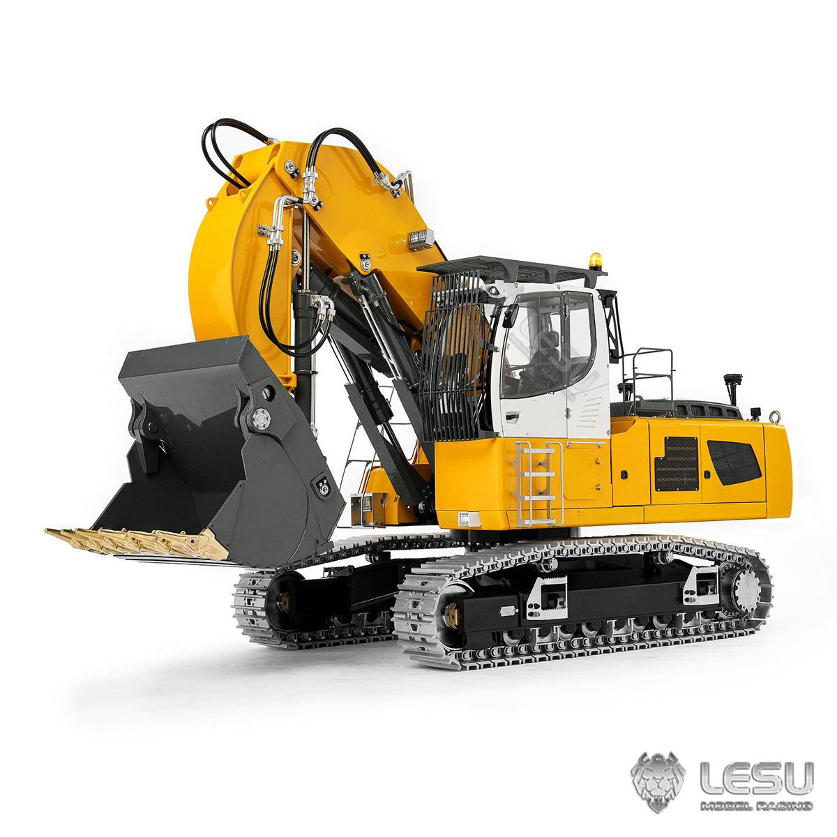TOUCAN RC HOBBY LESU LR956 1/14 Metal RC Hydraulic Front Shovel Digger B0041 Dual Pump Excavator with Brushless Motor Light System for Outdoor Fun