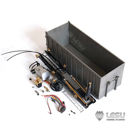 TOUCAN RC HOBBY LESU 1/14 488MM Metal Hydraulic Rod Waste Bin Accessory Part for 8*8 Radio Controlled Dumper Truck TAMIIYA DIY Cars Model