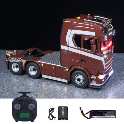 TOUCAN RC HOBBY  1/14 Remote Control Tractor Truck 770S 3Speed 6x2 Metal Chassis Axle Lock RC Lorry Vehicle Flysky ST8 Radio RTR Model
