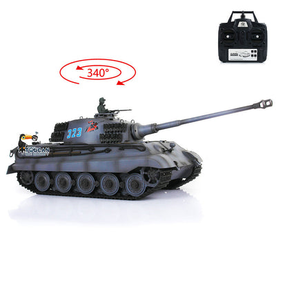 TOUCAN RC HOBBY Heng Long 1/16 TK7.0 Plastic German King Tiger RTR RC Tank Model 3888A Sound Light Smoke BB Infrared Combat Metal Barrel