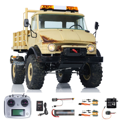 TOUCAN RC HOBBY LESU UM406 1/10 RC-Geländewagen aus Metall, 2-Gang-Getriebe, Seilwinde, Leichtmetallfelgen, Sound- und Lichtsystem, FS I6S Fernsteuerung für Outdoor-Hobbyisten
