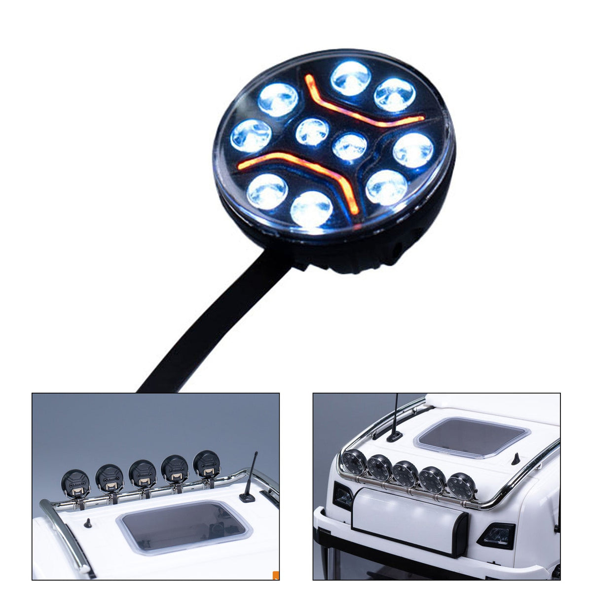 TOUCAN RC HOBBY 5V LED Spotlight Lamp Plastic Head Lamp for DIY 1/14 RC Tractor Truck 770S R620 Crawler Off Road Car Excavator Tipper