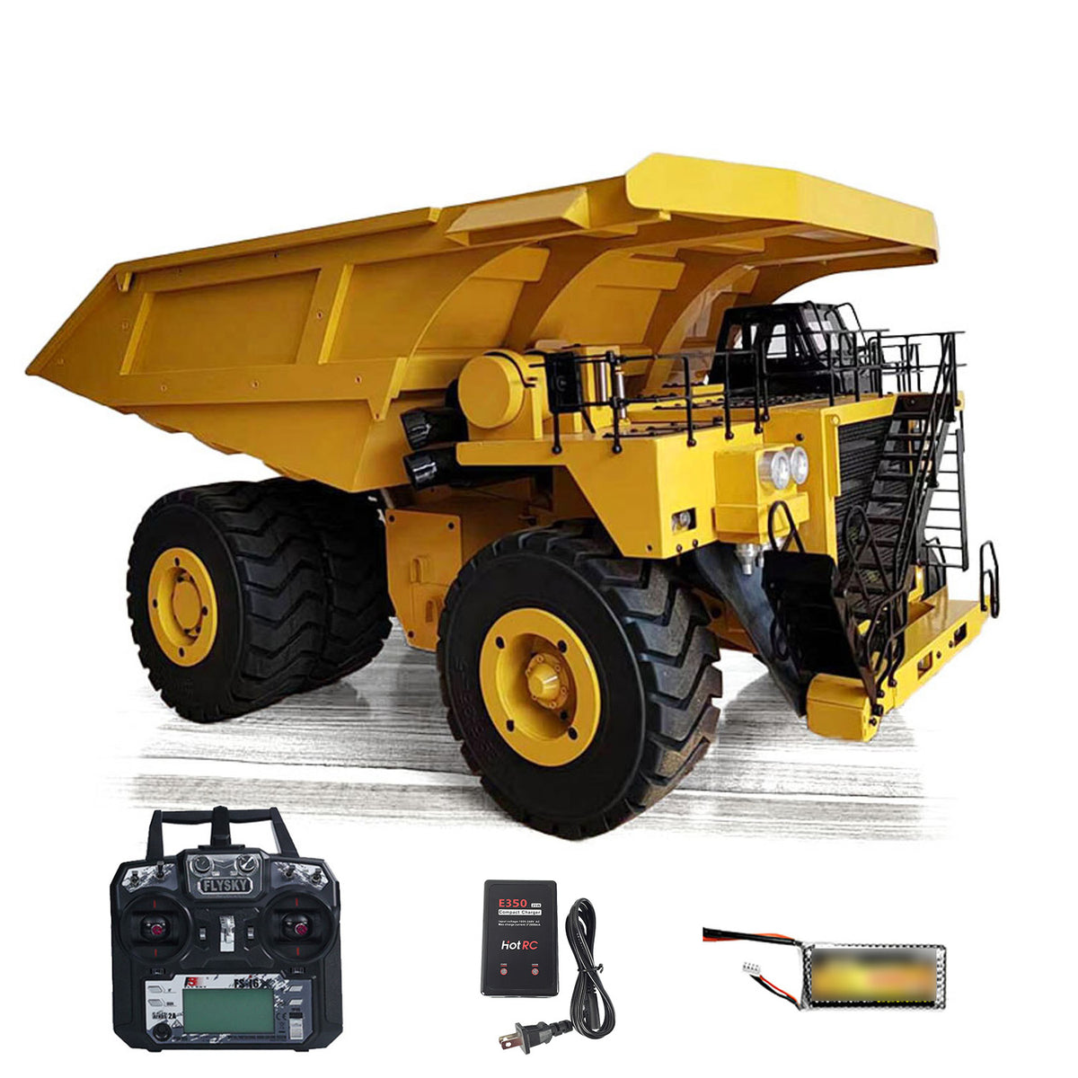 TOUCAN RC HOBBY  793D 1/20 Metal Hydraulic Dump Truck Model 2Speed Transmission 4 Wheel Spring Suspension Lights 21KG Heavyweight No Sound System