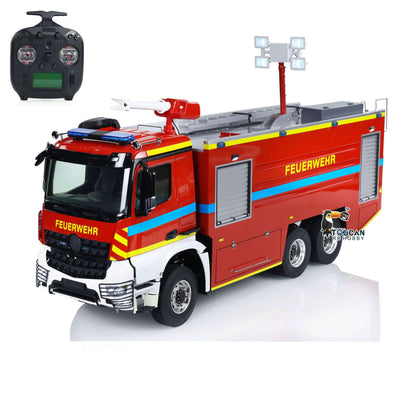 TOUCAN RC HOBBY 1/14 RC Fire Fighting Truck 6x6 Metal Chassis Remote Control Fire RTR Car Model Assembled and Painted 2-speed Transmission