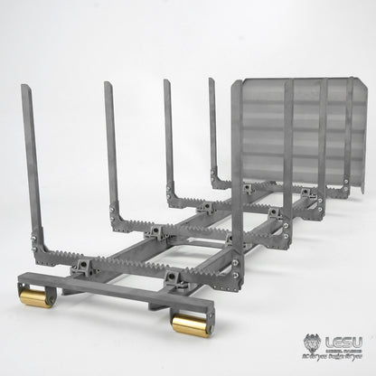 TOUCAN RC HOBBY LESU 1/14 Metal DIY Upgraded Part Side Bumper Vacuum Tank Waste Bin for Roll-off RC Dumper Vehicle Wood Trailer Rack