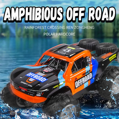 TOUCAN RC HOBBY JJRC 2.4G Remote Control Off Road Vehicle 1/14 4WD Rock Crawler Car Q205 Amphibious Waterproof Pickup Truck 360 Rotation RTR Battery