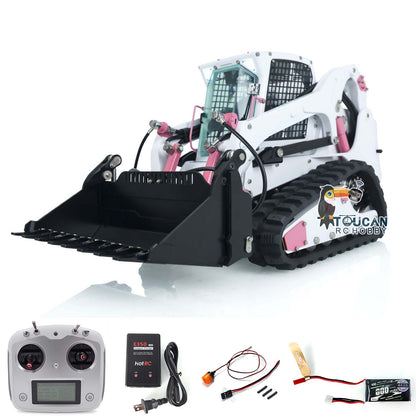 TOUCAN RC HOBBY LESU AOUE LT5 Chargeuse compacte radiocommandée 1/14 en métal, camion de construction hydraulique avec sons, lumières et radiocommande FlySky i6S pour passionnés de modélisme