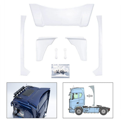 TOUCAN RC HOBBY ABS Narrow Rear Spoiler Wing for DIY 1/14 Remote Control Tractor Truck 770S 56368 56373 RC Lorry Vehicle Model Car