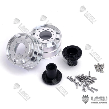 TOUCAN RC HOBBY LESU Metal Wide Front Rear 41.5MM Wheel Hub Wide Narrow Tire Parts for 1/16 RC Tractor Truck Trailer Dumper