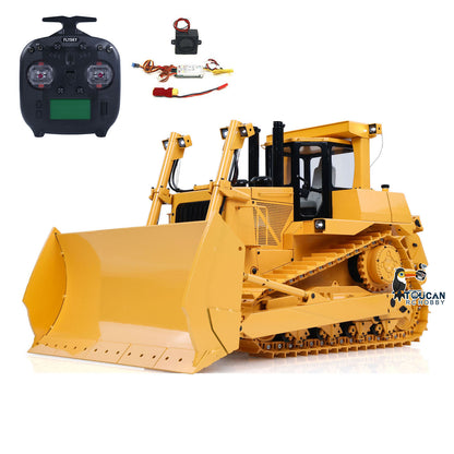 TOUCAN RC HOBBY JDModel DXR2 1/14 Metal RC Hydraulic Bulldozer Remote Controlled Earth Moving Machine Model JDM-201 New Sound System Light ST8 Remote Controller Motor