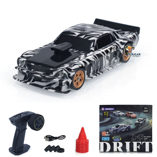 TOUCAN RC HOBBY JiaBaiLe 1/43 4*4 RTR 4WD RC Race Car Gyro Fully Proportional Control Speed Mini Car  Traffic Cones
