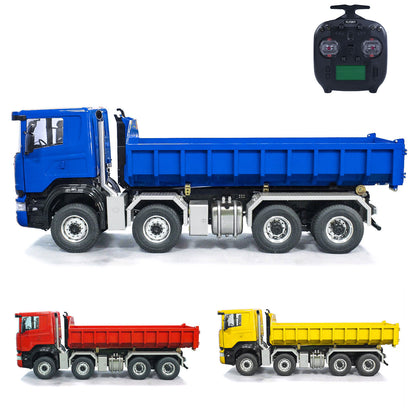 TOUCAN RC HOBBY LXY 1/14 8x8 RC Hydraulic Full Dump Truck Roll On Off Dumper Trucks 3-speed Transmission Differential Lock Axles Motor Servo ESC