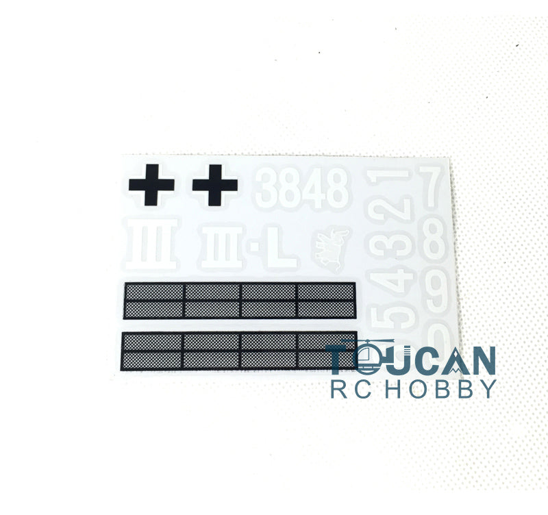 TOUCAN RC HOBBY Heng Long 1/16 Scale German Panzer III L RC Tank 3848 Decoration Decal