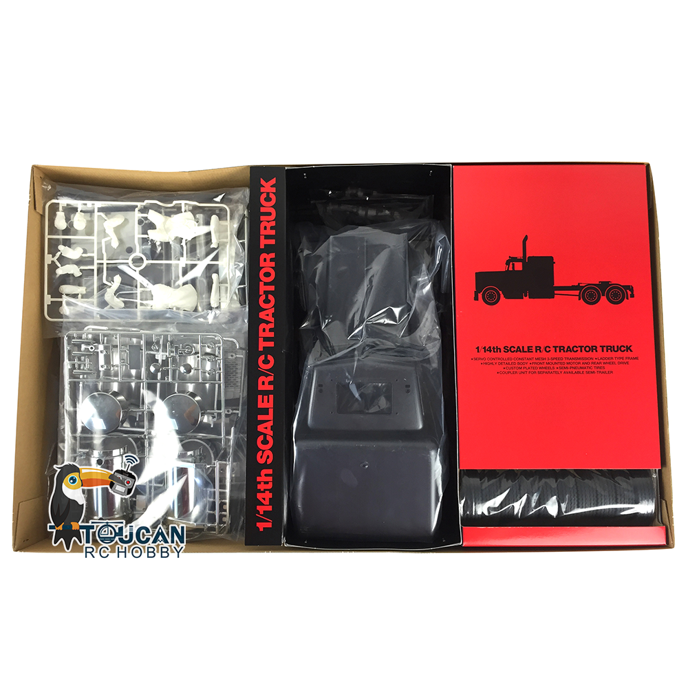 TOUCAN RC HOBBY 1/14 6x4 56356 Painted RC Tractor Truck Electric Model Car Remote Control Trailer KIT 540 Motor KIT DIY Parts