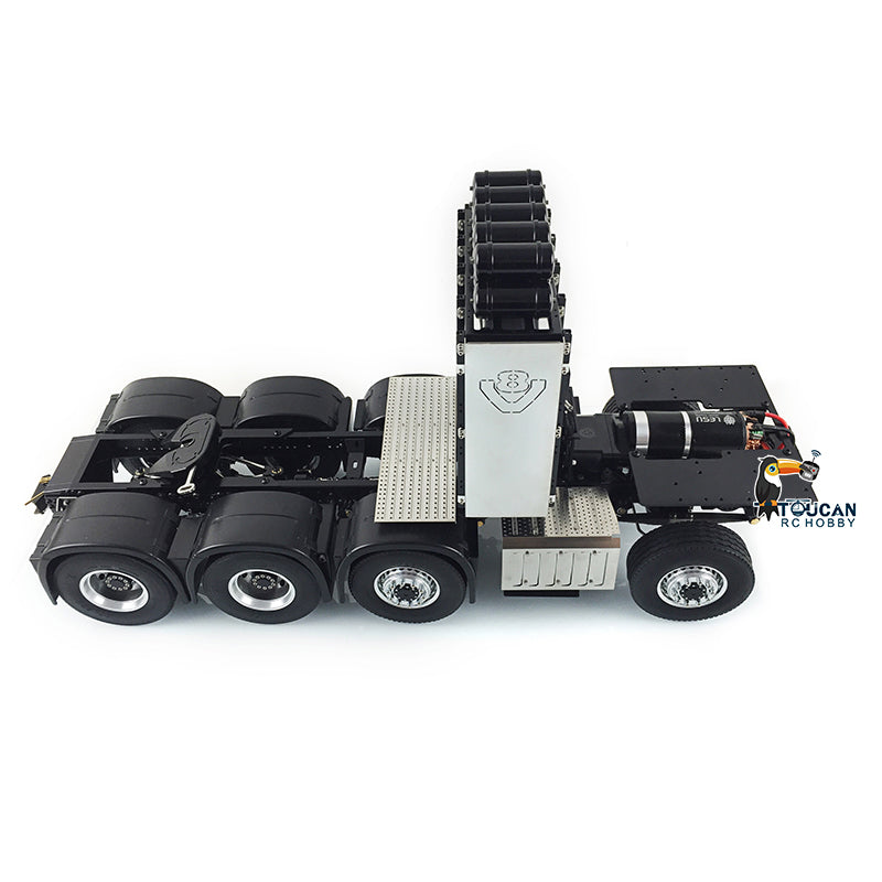 TOUCAN RC HOBBY LESU 8x8 Metal RC Truck Chassis Aluminum Alloy Heavy-Duty Frame 2-Speed Transmission Equipment Rack 540 Brushed Motor for 1/14 RC TAMIYA R620 3363 1851 DIY Models