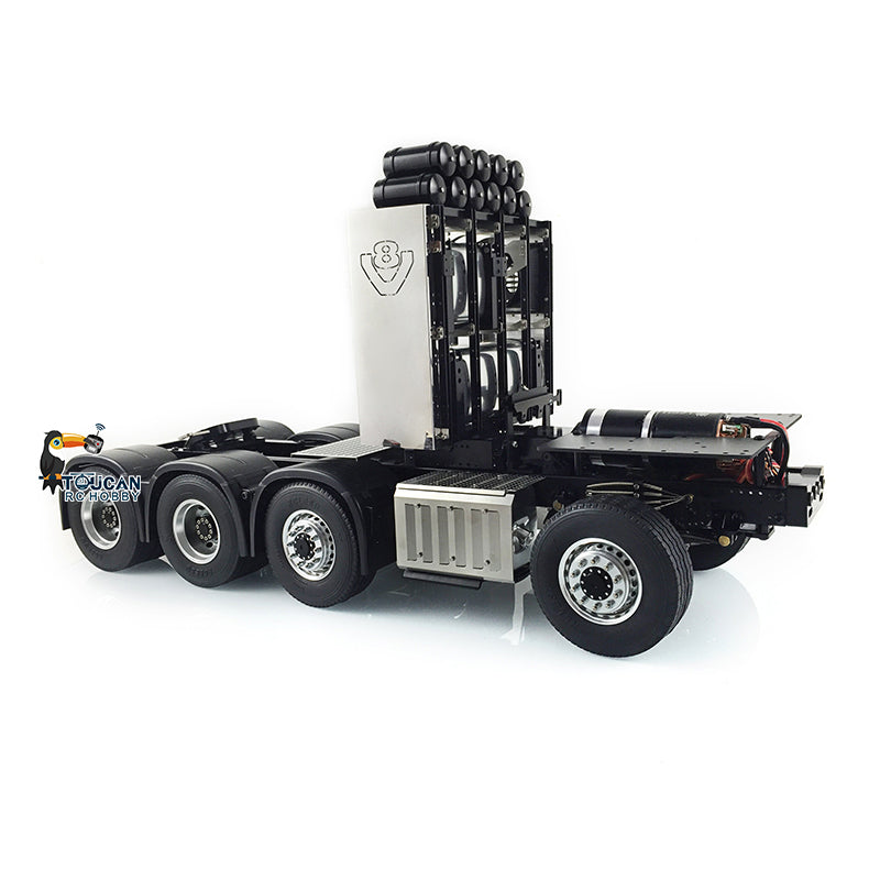 TOUCAN RC HOBBY LESU 8x8 Metal RC Truck Chassis Aluminum Alloy Heavy-Duty Frame 2-Speed Transmission Equipment Rack 540 Brushed Motor for 1/14 RC TAMIYA R620 3363 1851 DIY Models
