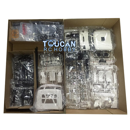 TOUCAN RC HOBBY HHRC 1/14 6*4 Unpainted 3-Axle RC Tractor Radio Contol Truck DIY Car 35T 540 Motor KIT Openable Door Model