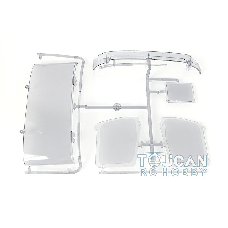 TOUCAN RC HOBBY HHRC Rear Mudguard Window Windshield Skirt Bumper Red Rear Lamp Frame Highline Cabin Wheel Brow Beam Servo Mount Set Urea Tank for 1/14 RC 1851 Tractor Truck Radio Controlled Lorry