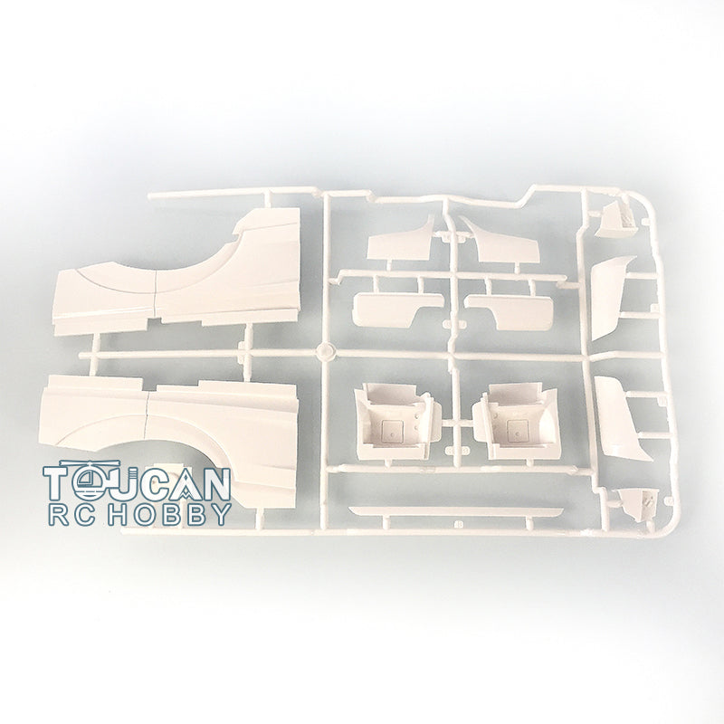TOUCAN RC HOBBY HHRC Rear Mudguard Window Windshield Skirt Bumper Red Rear Lamp Frame Highline Cabin Wheel Brow Beam Servo Mount Set Urea Tank for 1/14 RC 1851 Tractor Truck Radio Controlled Lorry