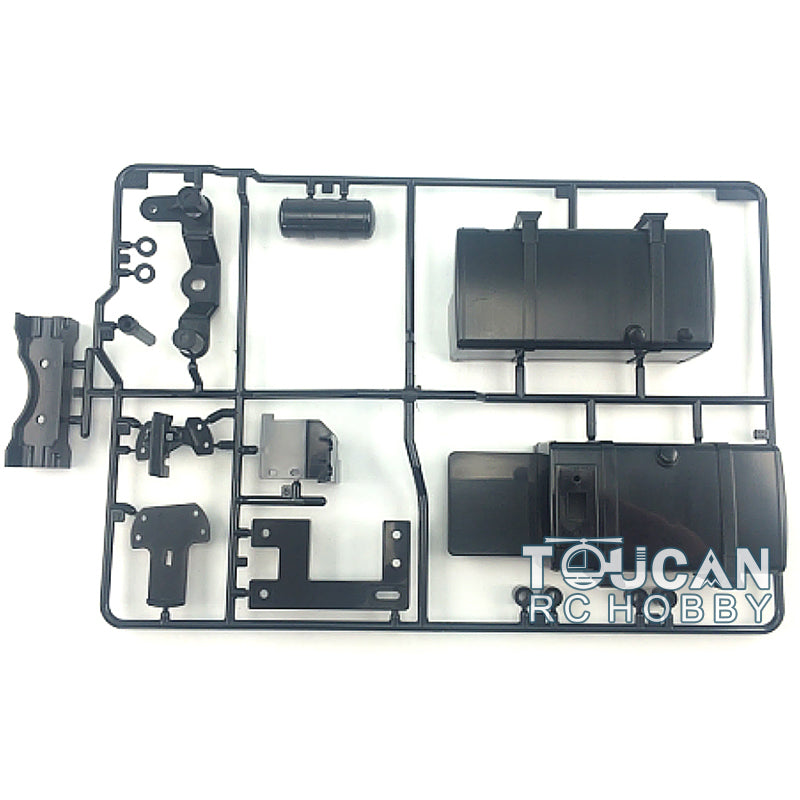 TOUCAN RC HOBBY HHRC Rear Mudguard Window Windshield Skirt Bumper Red Rear Lamp Frame Highline Cabin Wheel Brow Beam Servo Mount Set Urea Tank for 1/14 RC 1851 Tractor Truck Radio Controlled Lorry