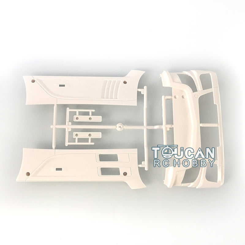 TOUCAN RC HOBBY HHRC Rear Mudguard Window Windshield Skirt Bumper Red Rear Lamp Frame Highline Cabin Wheel Brow Beam Servo Mount Set Urea Tank for 1/14 RC 1851 Tractor Truck Radio Controlled Lorry