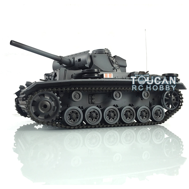 TOUCAN RC HOBBY Heng Long 1/16 TK7.0 Promotion Panzer III L RTR RC Tank 3848 Infrared Combat BB 360 Degrees Turret Smoke Metal Tracks Sprockets Idlers Barrel