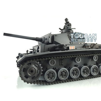 TOUCAN RC HOBBY Heng Long 1/16 TK7.0 Promotion Panzer III L RTR RC Tank 3848 Infrared Combat BB 360 Degrees Turret Smoke Metal Tracks Sprockets Idlers Barrel