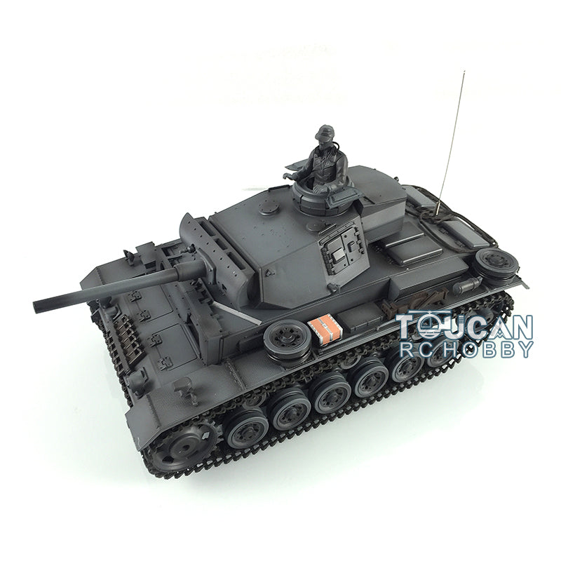 TOUCAN RC HOBBY Heng Long 1/16 TK7.0 Promotion Panzer III L RTR RC Tank 3848 Infrared Combat BB 360 Degrees Turret Smoke Metal Tracks Sprockets Idlers Barrel