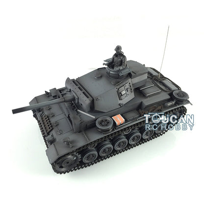 TOUCAN RC HOBBY Heng Long 1/16 TK7.0 Promotion Panzer III L RTR RC Tank 3848 Infrared Combat BB 360 Degrees Turret Smoke Metal Tracks Sprockets Idlers Barrel