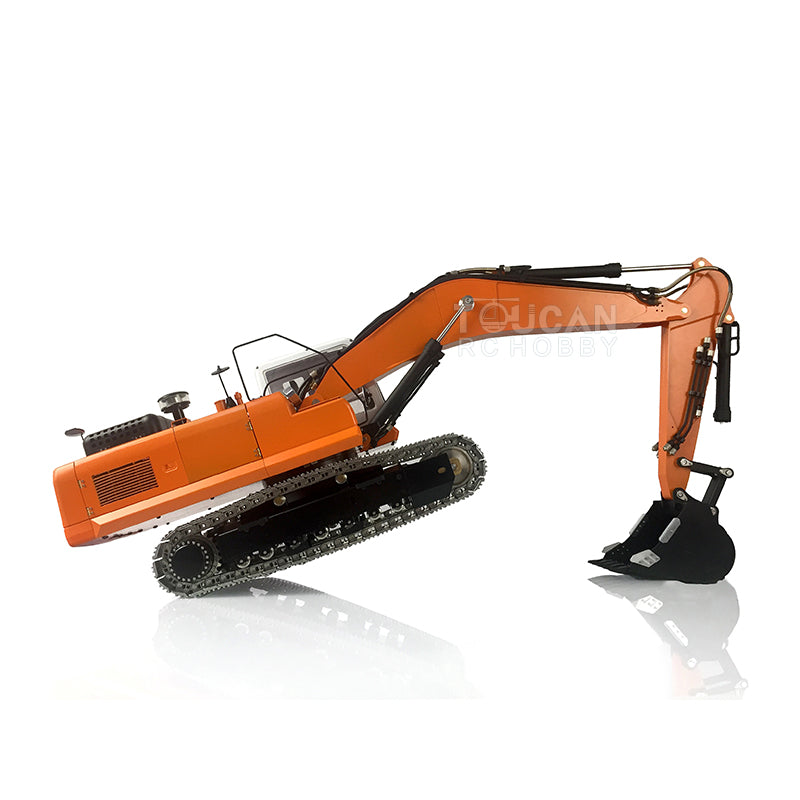 TOUCAN RC HOBBY LESU PC360 1/14 Metal RC Excavator B0002 RTR Steel Alloy Hydraulic Digger Model 8MPa Oil Pump System Lighting FlySky PL18EV Lite Controller for Hobby Collectors