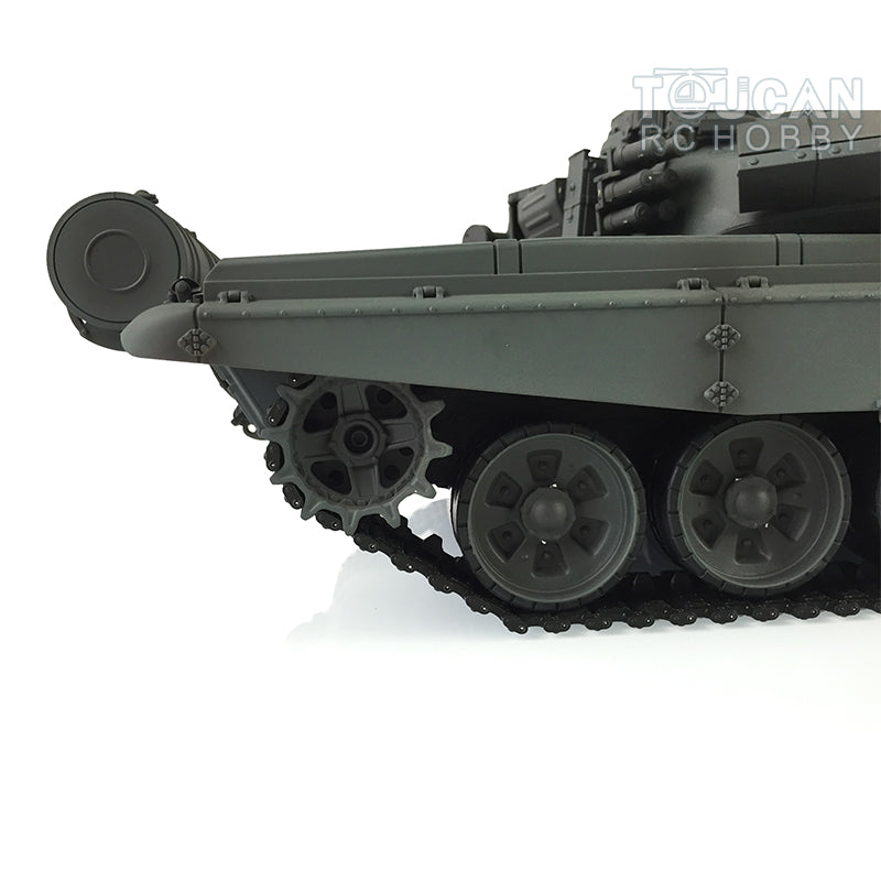TOUCAN RC HOBBY Char RC Professionnel Heng Long 1/16 TK7.0 Russe T90 3938 avec Yeux Rouges, Tourelle à 360 Degrés, Fumée, Combat Infrarouge, Pignons, Poulies et Galets de Roulement en Métal
