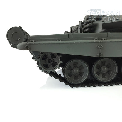 TOUCAN RC HOBBY Char RC Professionnel Heng Long 1/16 TK7.0 Russe T90 3938 avec Yeux Rouges, Tourelle à 360 Degrés, Fumée, Combat Infrarouge, Pignons, Poulies et Galets de Roulement en Métal