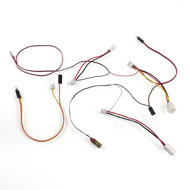 TOUCAN RC HOBBY Aiming Flash Laser Light Cables for Henglong 6.0 7.0 RC 1/16 360 Turret Tank Tiger M1A2 Model Vehicle DIY Accessories