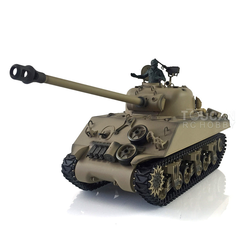 TOUCAN RC HOBBY Heng Long 1/16 TK7.0 3898 USA M4A3 Sherman RTR RC Tank Barrel Recoil Smoke 360 Degrees Turret BB IR Metal Tracks Gearbox Drive Idler Wheels