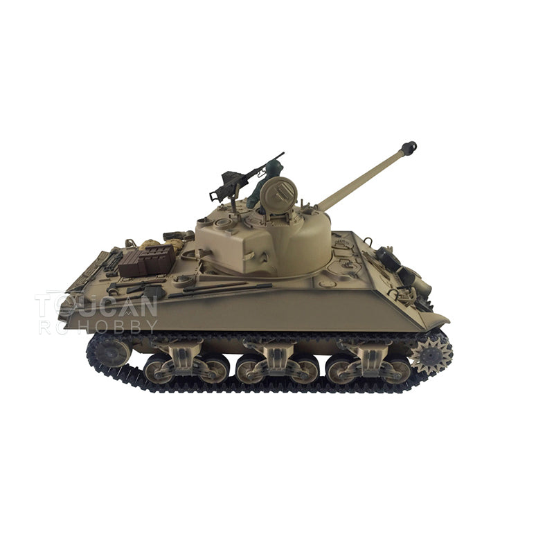 TOUCAN RC HOBBY Heng Long 1/16 TK7.0 3898 USA M4A3 Sherman RTR RC Tank Barrel Recoil Smoke 360 Degrees Turret BB IR Metal Tracks Gearbox Drive Idler Wheels