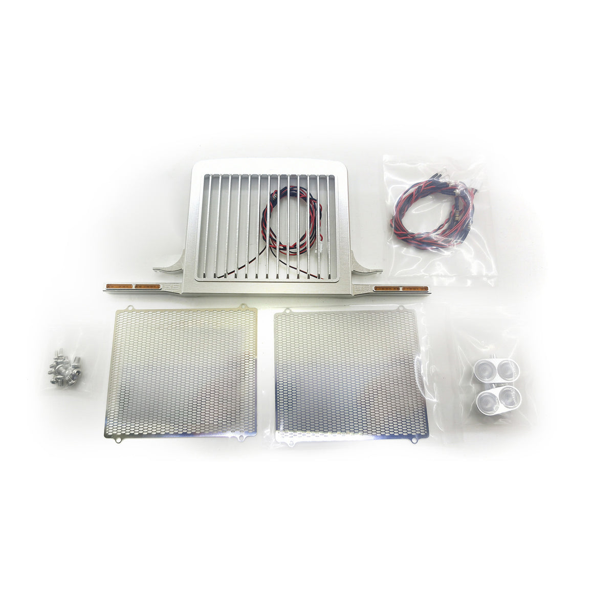 TOUCAN RC HOBBY Degree Model CNC Engine Air Intake Grille Cover Universal Upgrade Part for Tamiye 1/14 56301 56344 Grand Hauler RC Tractor LESU Trucks