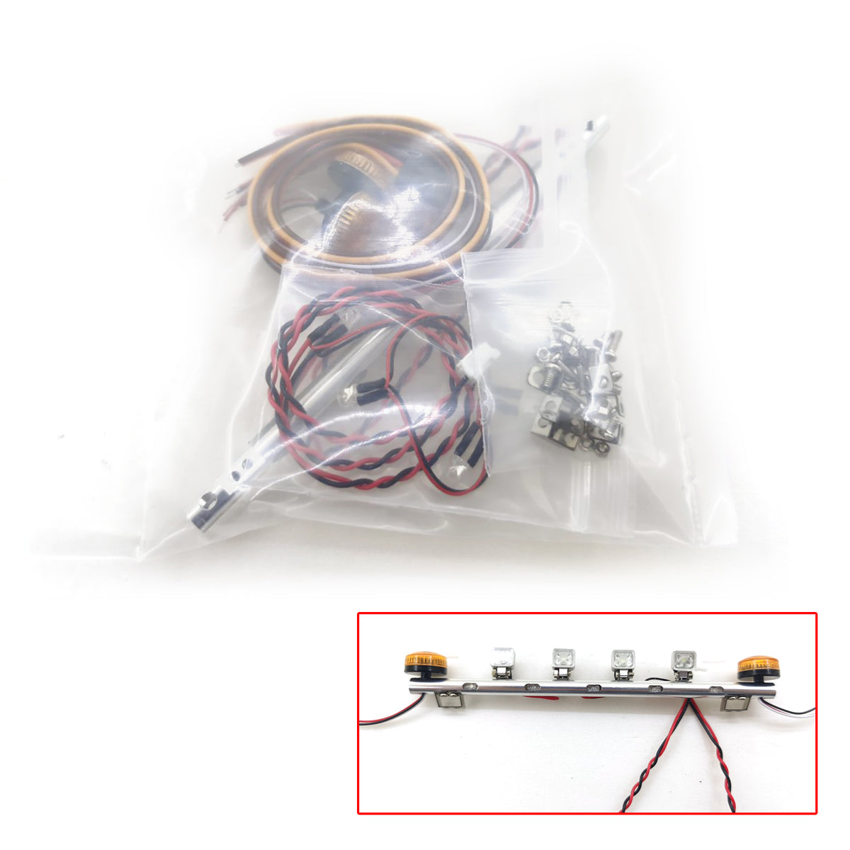 TOUCAN RC HOBBY Degree Rotating Light Led CNC Roof Lamp 4 Light Modes for 1/14 RC Tractor Truck 56360 56362 LESU Trucks