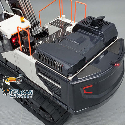 TOUCAN RC HOBBY MTModel 1/14 EC380 10CH Tracked RC Hydraulic Excavator 3 Arms Digger Grab T12D Remote Controller Metal Heavy Machine Model