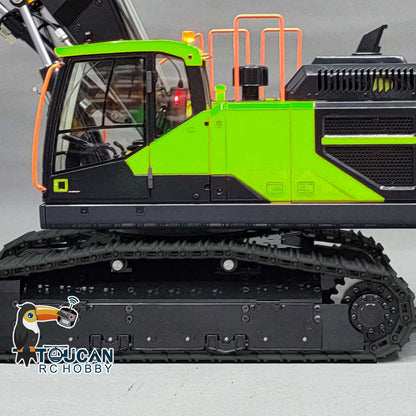 TOUCAN RC HOBBY MTModel 1/14 EC380 10CH Tracked RC Hydraulic Excavator 3 Arms Digger Grab T12D Remote Controller Metal Heavy Machine Model