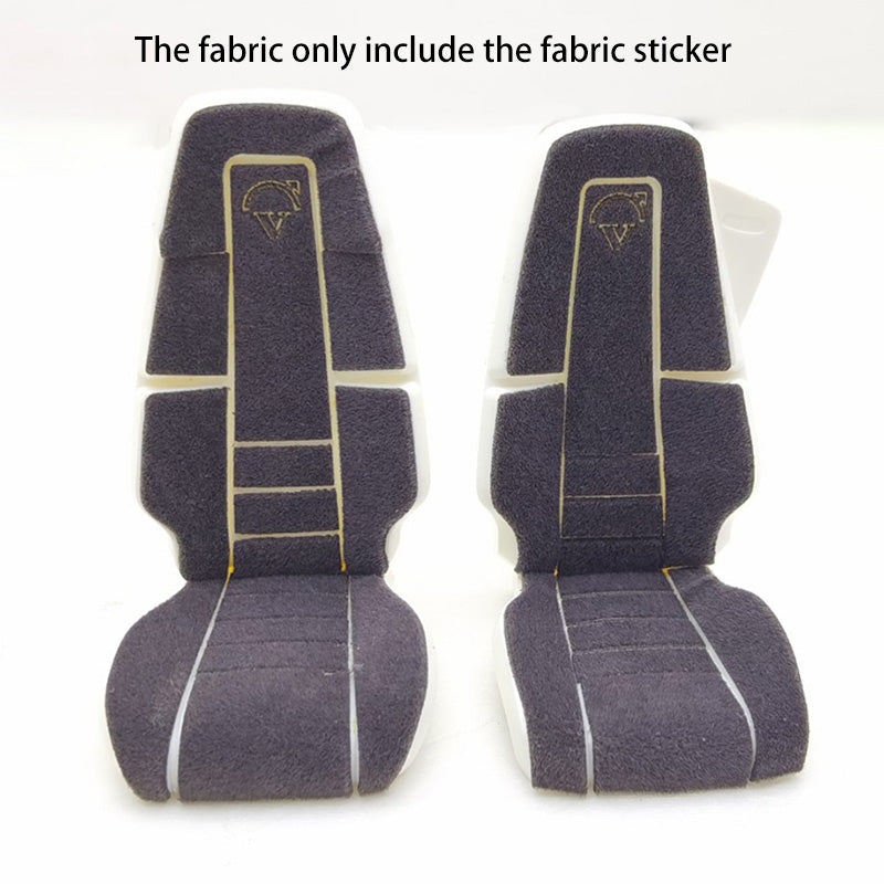 TOUCAN RC HOBBY Degree Fabric Cloth Cabin Seat Decals Sticker for 1/14 Tamiye RC Car Cabin 56360 56362 Tractor Truck Orange Grey Blue White