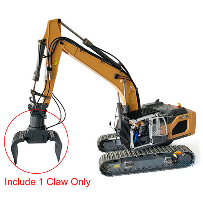 TOUCAN RC HOBBY XDRC Metal Sieve Bucket Claw Grab LED Lights Ripper Scarifier Shear for 1/14 L945 RC Hydraulic Excavator Digger Heavy Construction Cars