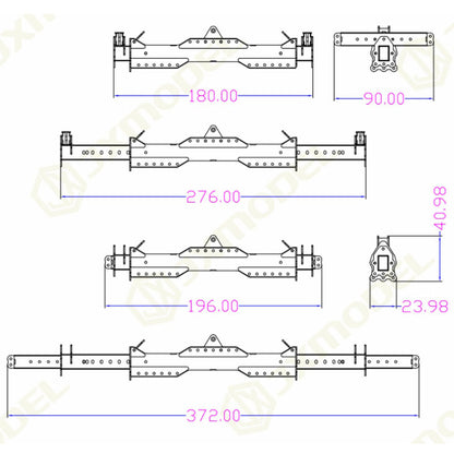 TOUCAN RC HOBBY JXModel Metal Operation Cage Fork Telescopic Spreader Cargo Bucket for 1/14 RC Hydraulic Crane Truck F1650 F1650-TD DIY Parts for Enthusiast